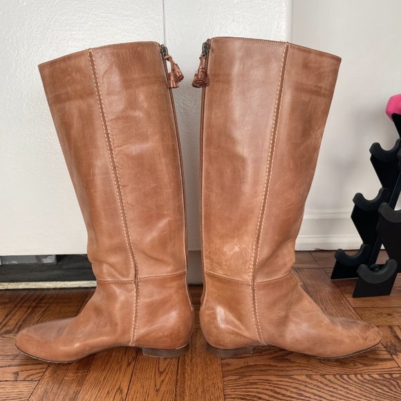 Chloé Leather Heloise Knee High Rear Zip Riding Boots 7.5 - Picture 6 of 10